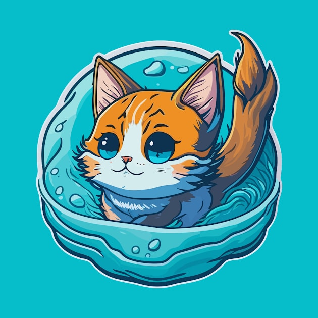 Water Elemental Cat by SpriteGuy95