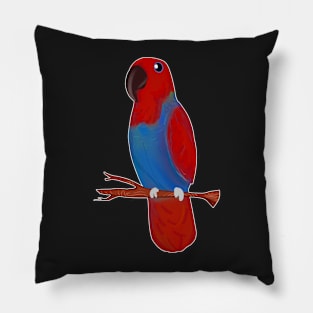 Ekkie Love Cute red Eclectus Parrot for parrot lovers Pillow