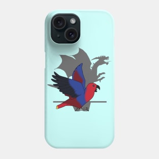 Female Eclectus Dragon Shadow Phone Case