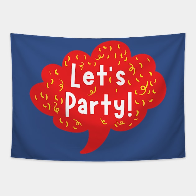 Lets Party Tapestry by holidaystore