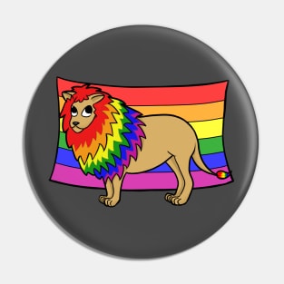 Gay Pride Lion Pin
