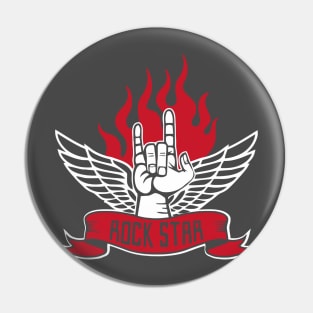 Rock Star Hand Fire Pin