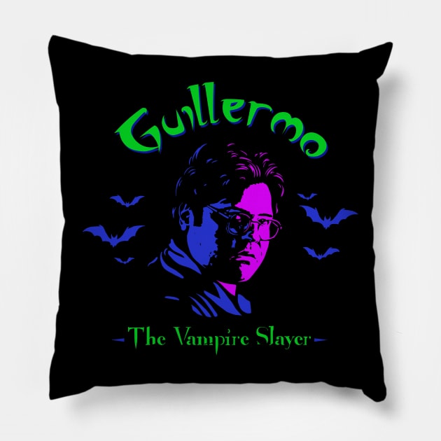 Guillermo the Vampire Slayer Pillow by SunsetSurf