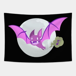 Funny Flying Farting Halloween Vampire Bat Tapestry