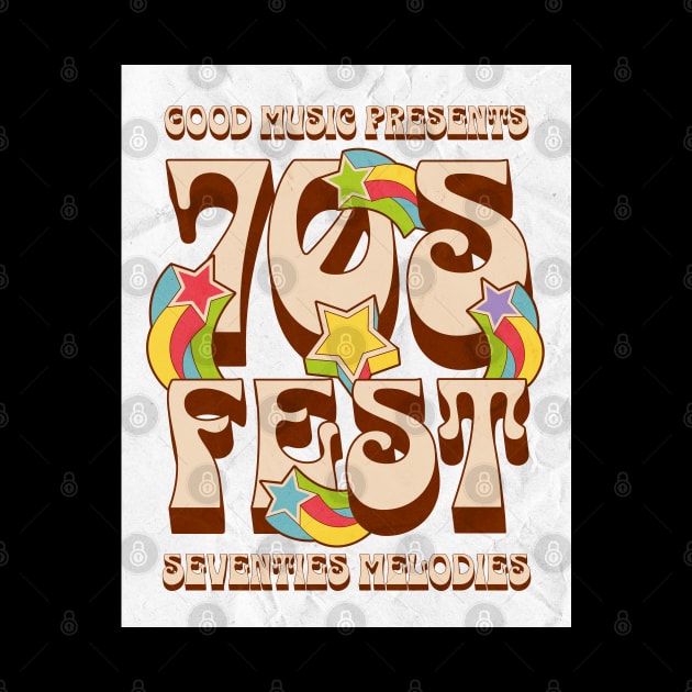 Retro 70s Rainbow Star Music Festival by Oldetimemercan