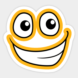 Scared Funny Face Cartoon Emoji - Funny Face - Sticker