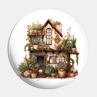 Earthy Oasis - Boho Chic House Plant Watercolor Design Pin