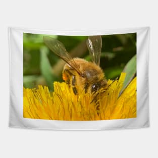 Bee In a Dandelion Tapestry