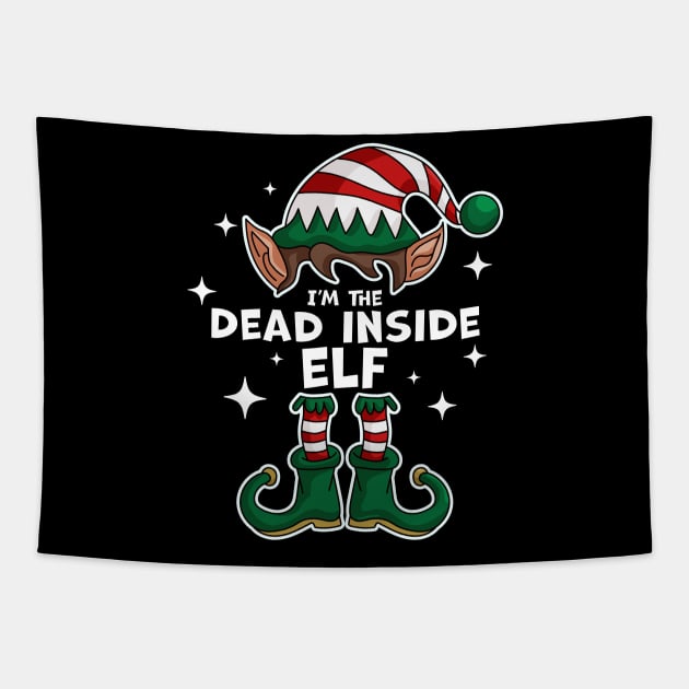 I'm the Dead Inside Elf - Matching Family Christmas Xmas Tapestry by OrangeMonkeyArt