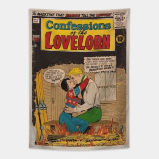 Vintage Confessions of the Lovelorn Cover Tapestry