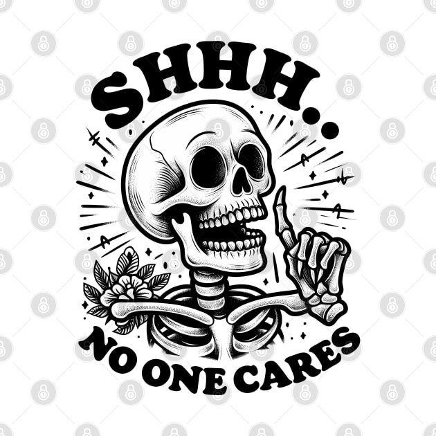 "Shhh No One Care" Skeleton by FlawlessSeams