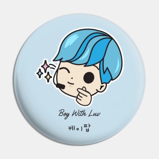 Kpop Boy With Luv BTS Pin