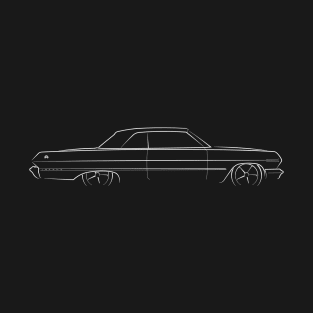 1963 Chevy Impala - profile stencil, white T-Shirt