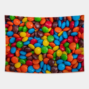 Colorful Candy-Coated Chocolate Tapestry