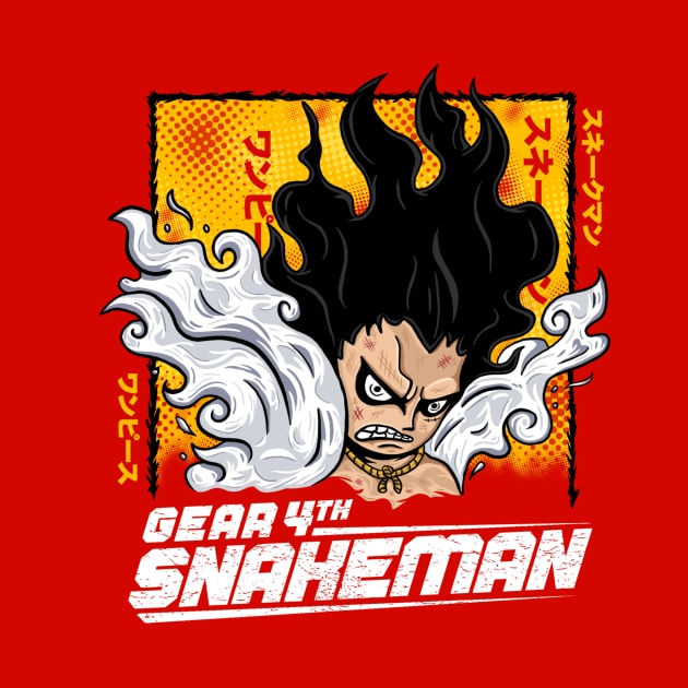 Luffy Gear fourth Snakeman One piece by Tomgoland