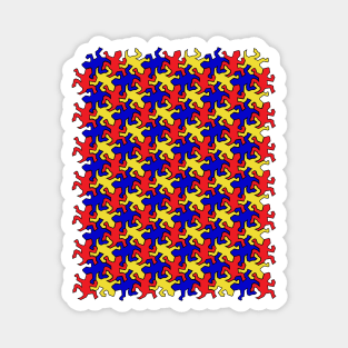 Escher Reptiles Primary Colors Magnet