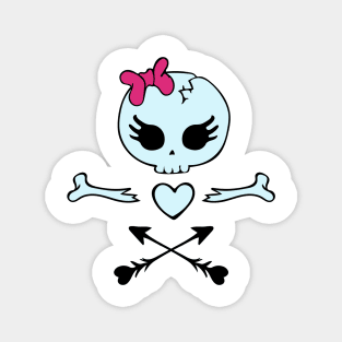 Girl skull. Magnet