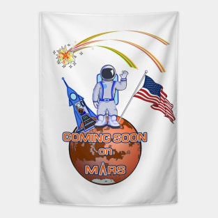 American astronaut on Mars Tapestry