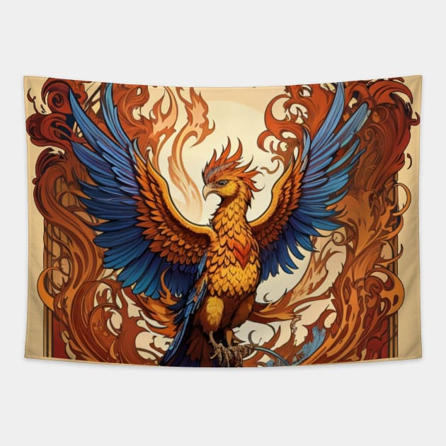 phoenix on fire Tapestry by Mailson