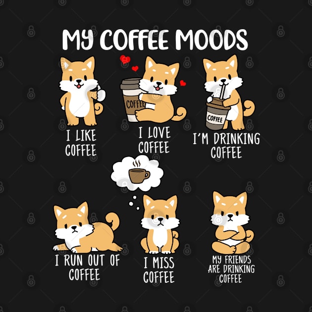 Coffee Lover Gift Men Shiba Inu Gift Women Dogs And Coffee by PomegranatePower