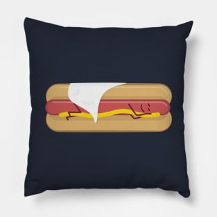 Hot Dog Tired Pillow