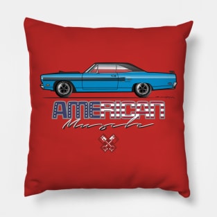 Blue 1970 American Muscle Pillow