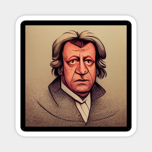 Georg Hegel Portrait | Philosophy | Comics style Magnet