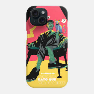 The man and the cat Phone Case