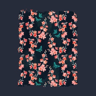 Sakura butterflies bold T-Shirt