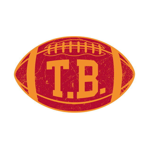 Disover TB Retro Football - White - Tampa Bay - T-Shirt