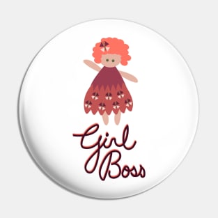 Girl Boss in Wine and Coral Pin