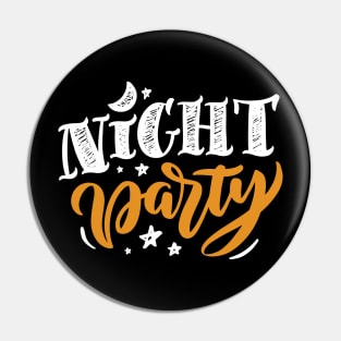 Night Party in Orange and White Pin