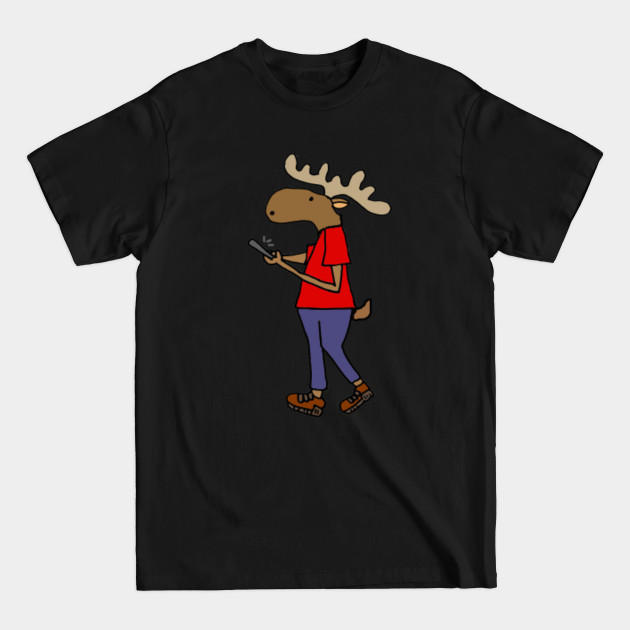 Discover Funny Moose Texting cartoon - Texting - T-Shirt