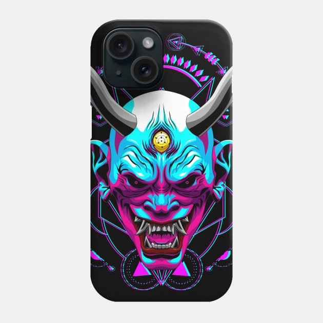 oni japanese demon samurai Phone Case by SHINIGAMII