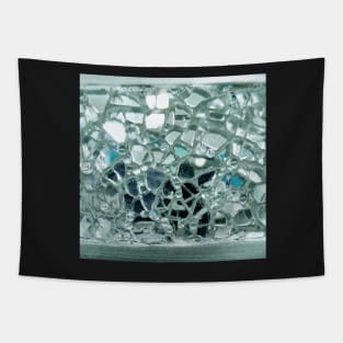 Photographic Image of Icy Blue Mirror and Glass Mosaic Tapestry
