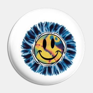 Graffiti Groove: 90s Smiley Splash!"- Retro Cute Hipster Blues Pin