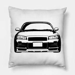 Skyline GTR R34 Sketch Art Pillow