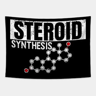 Steroid Synthesis-Steroid Molecule T-Shirt Tapestry