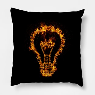 Fire Bulb Idea Pillow