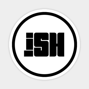 iSH Original White Logo Magnet