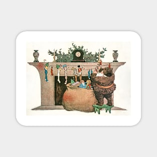 Vintage Christmas Scene Magnet