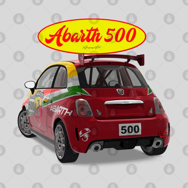 ABARTH 500 500 Back by PjesusArt