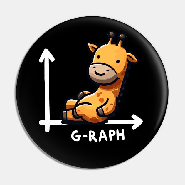 Graph Giraffe Pin by DoodleDashDesigns