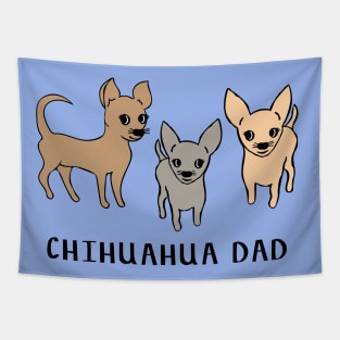 Chihuahua dad - blue Tapestry