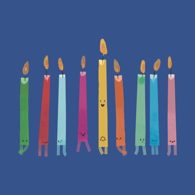 Chanukah Candles by Kath Waxman Illustration