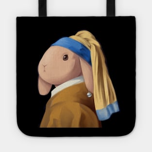 bun with the pearl earring Tote