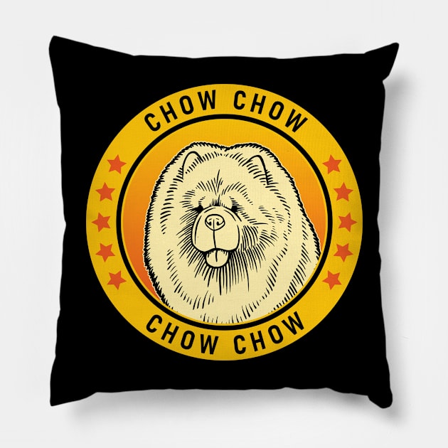 Chow Chow Dog Portrait Pillow by millersye