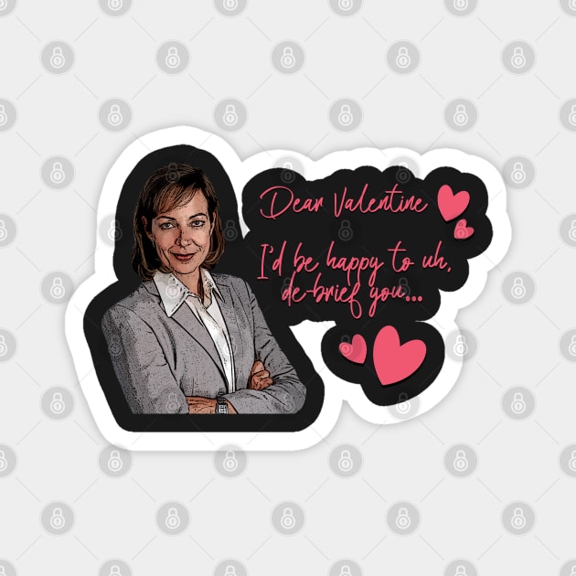 CJ Cregg Valentine's Card Magnet by baranskini