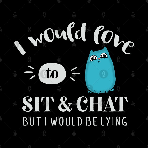 Love to Chat Lying Cute Cat by Wanderer Bat