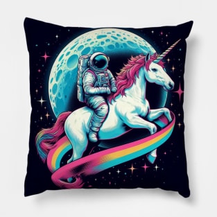 Astronaut on Unicorn Pillow